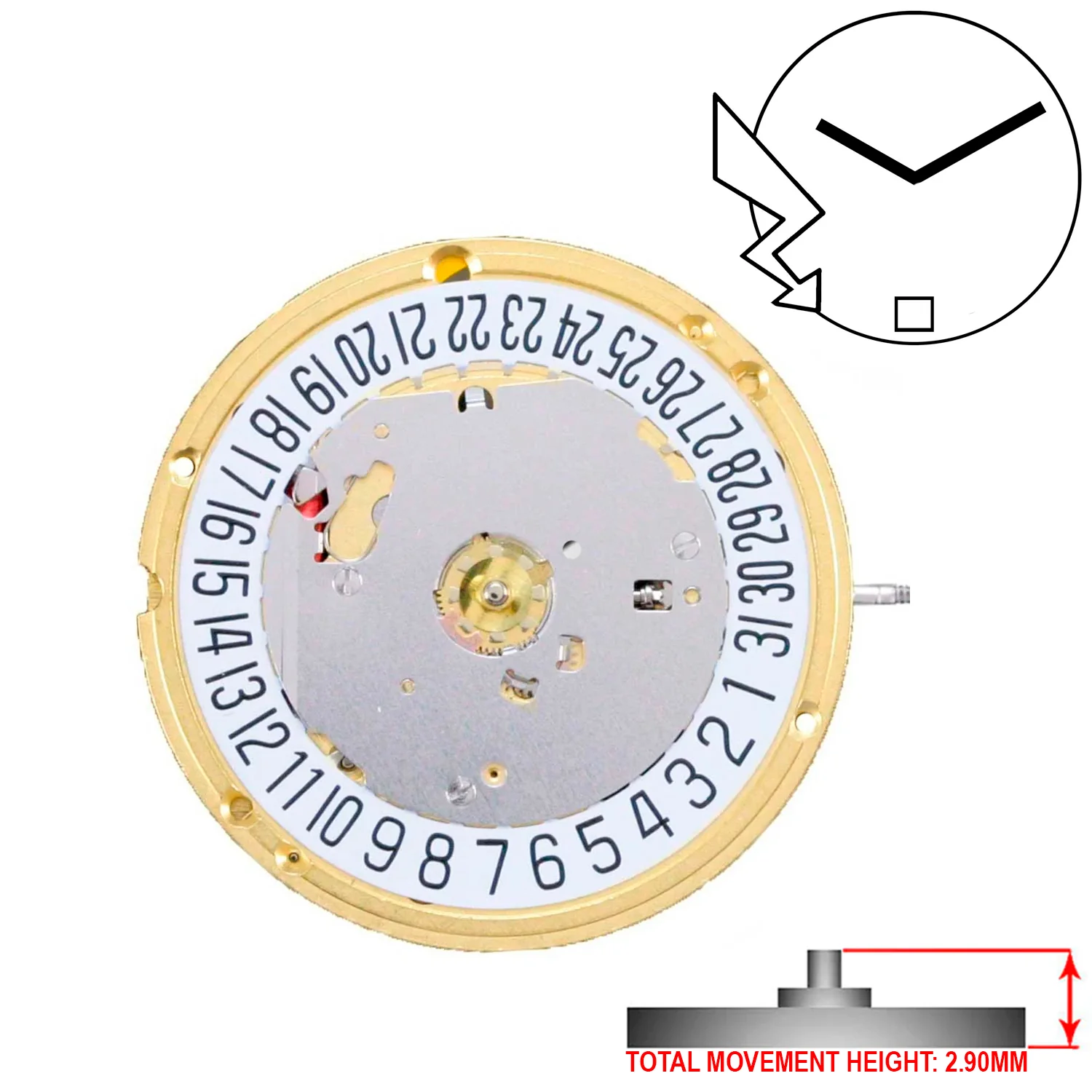 ETA E63.041 2 Hands Swiss Made Quartz Movement Ht. 2.90MM (Various Dates) - Image 3