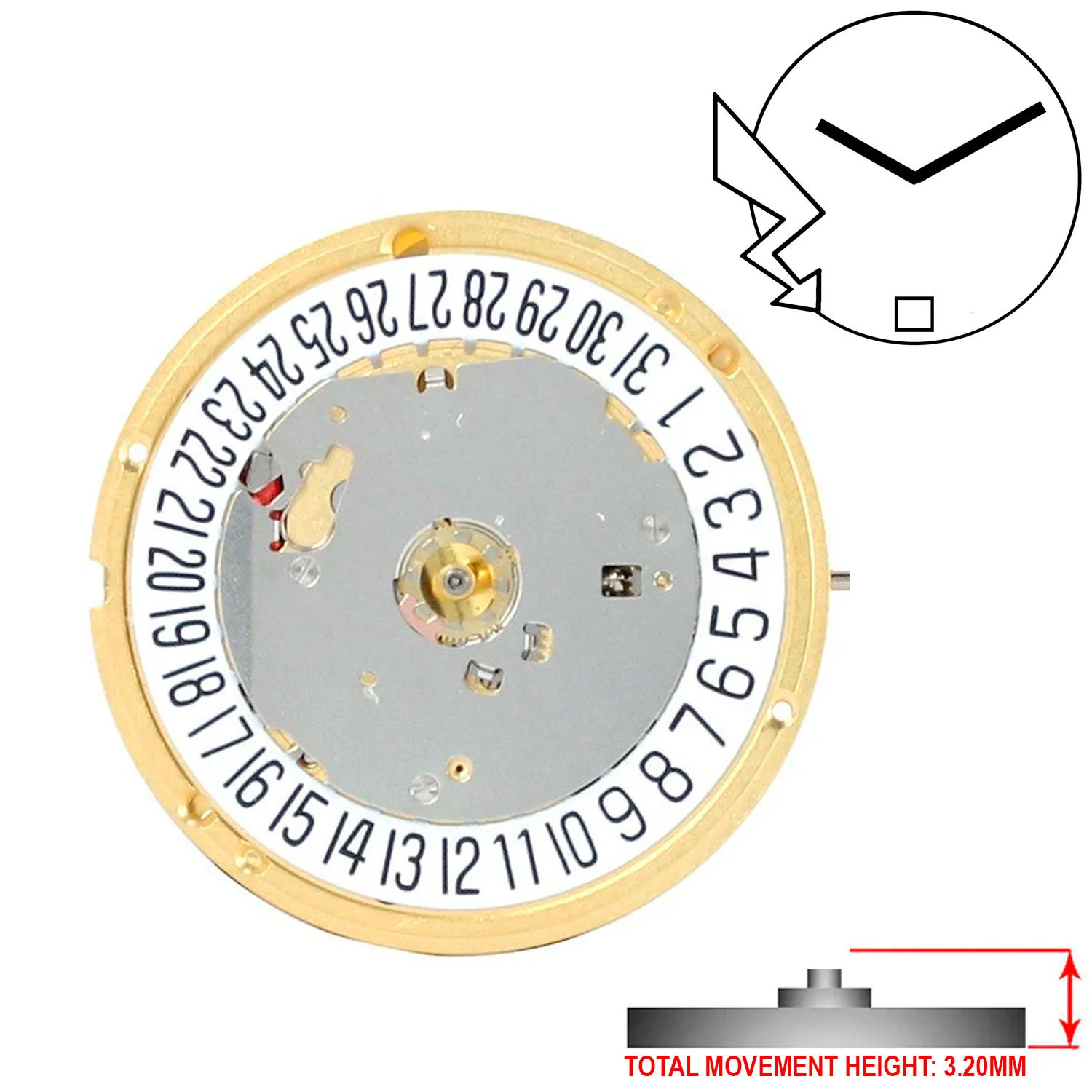 ETA E63.111 3 Hands Swiss Made Quartz Movement Ht. 3.20MM (Various Dates) - Image 3