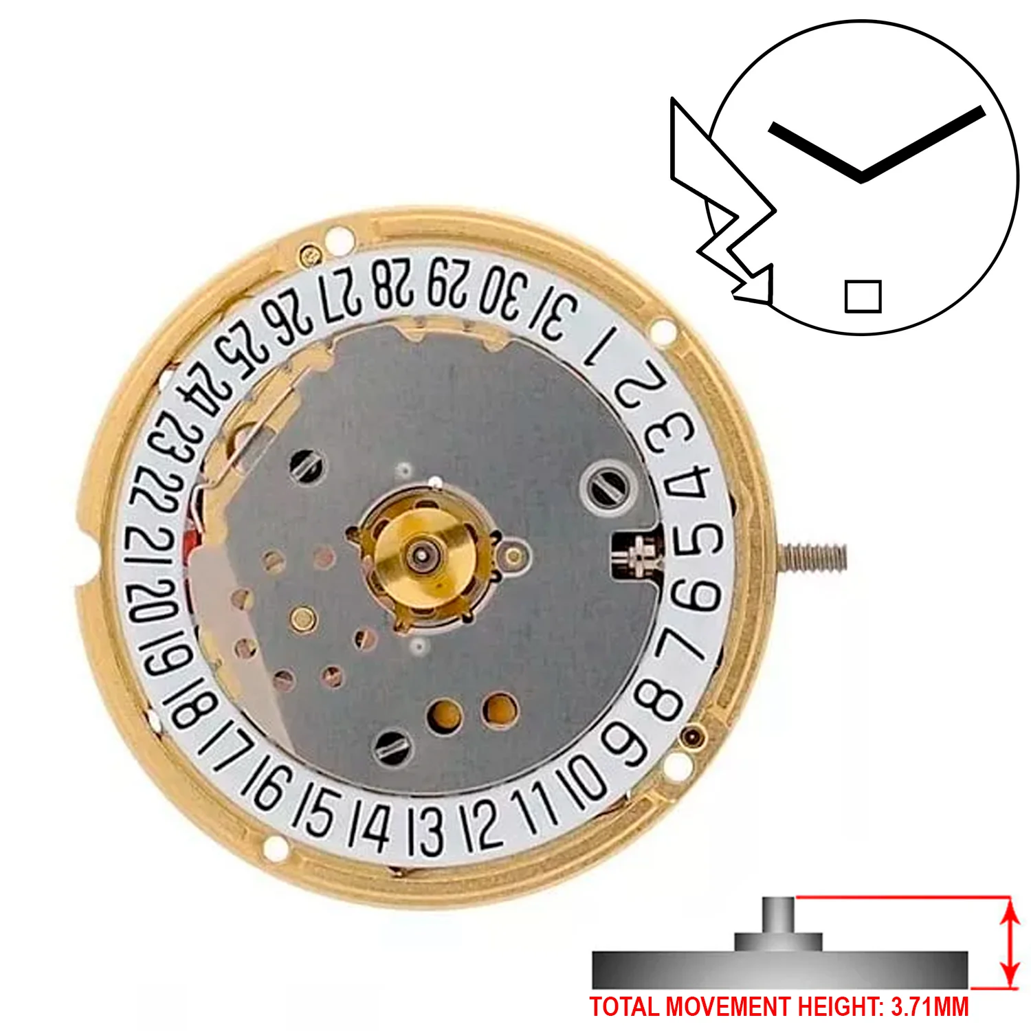 ETA F03.111 / F03.115 2 Hands Swiss Made Quartz Movement (Various Heights) - Image 5