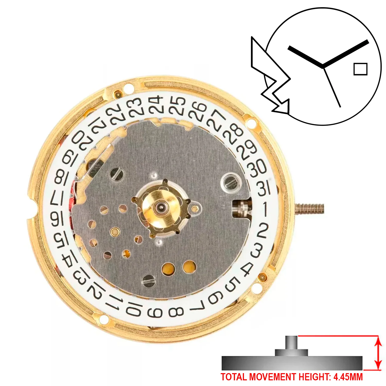 ETA F03.111 3 Hands Swiss Made Quartz Movement (Various Heights) - Image 4