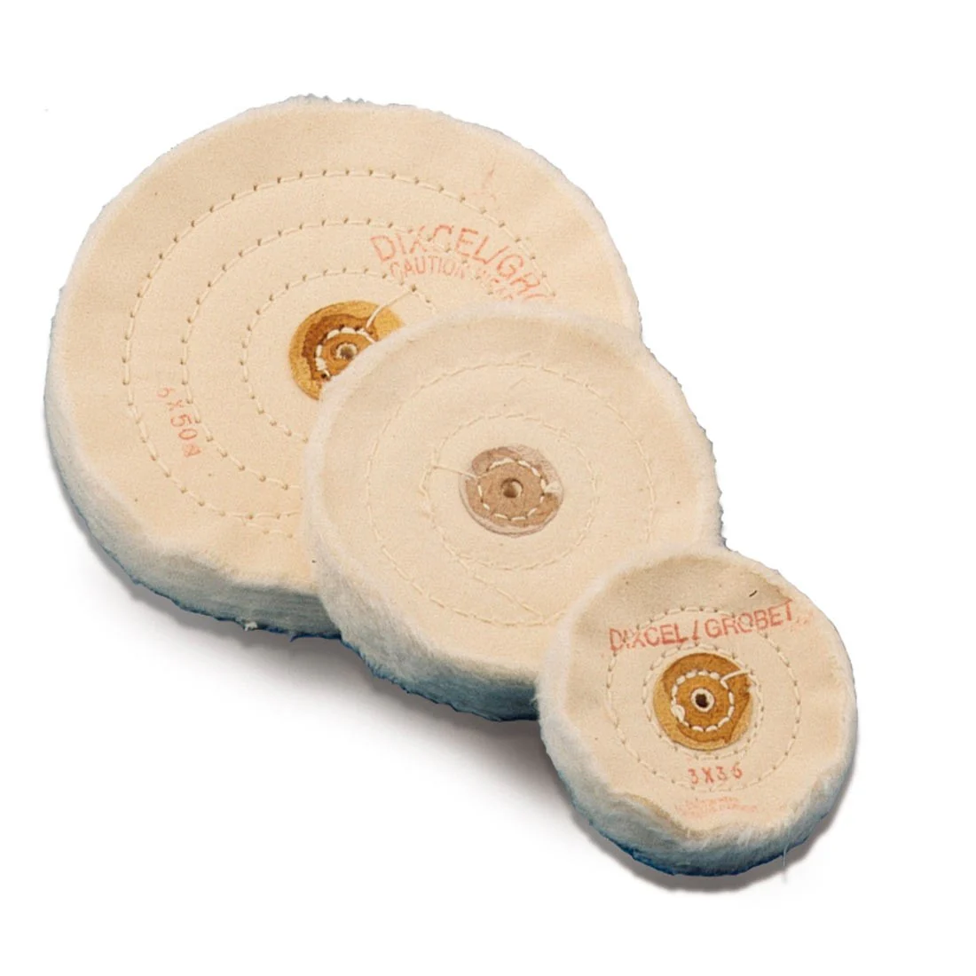 Finex Muslin Buff Stitch Type with Leather Centers