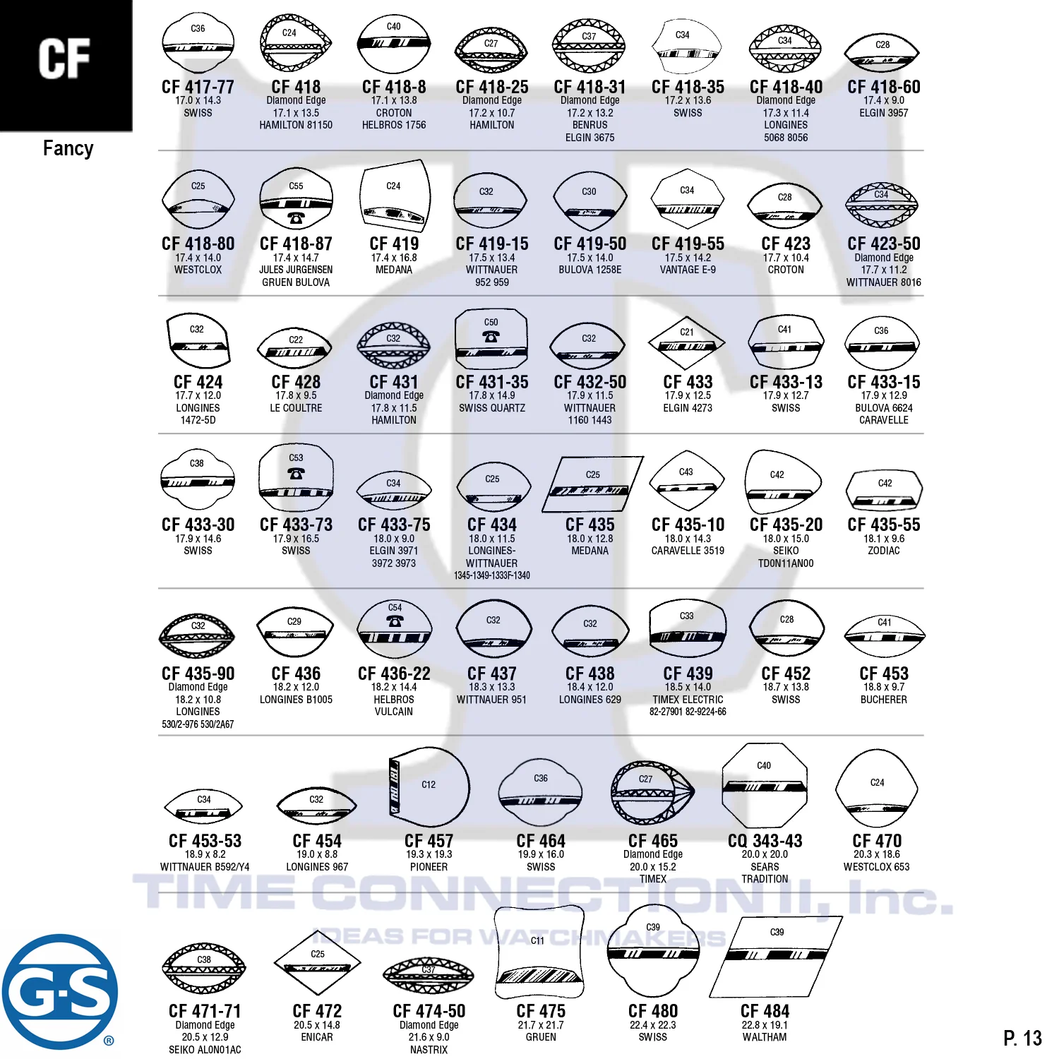 G-S FANCY (CF) CYLINDER FANCY CRYSTALS - PLASTIC FLAT LOWER EDGE - Image 8
