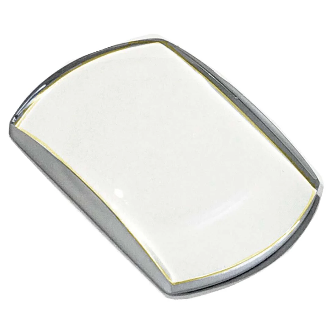 Generic Magnifying Mineral Crystal for Invicta Brand Watch Crystal #121 (42.00 x 34.00 x 7.50mm) Yellow Trim
