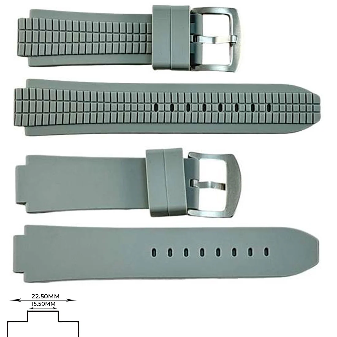 Genuine Polyurethane Sports Straps (22.5mm) Notch 15.5mm - Image 4