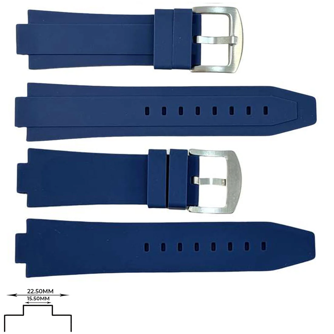 Genuine Silicone Sports Straps (22.5mm) Notch 15.5mm - Image 4