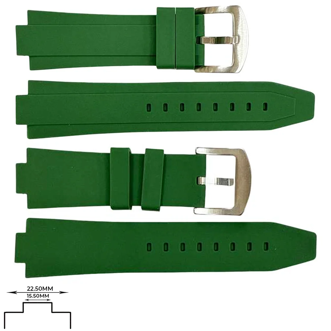 Genuine Silicone Sports Straps (22.5mm) Notch 15.5mm - Image 6