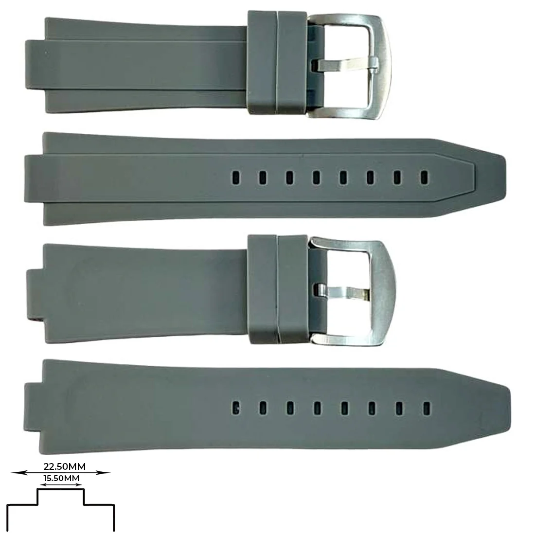 Genuine Silicone Sports Straps (22.5mm) Notch 15.5mm - Image 7