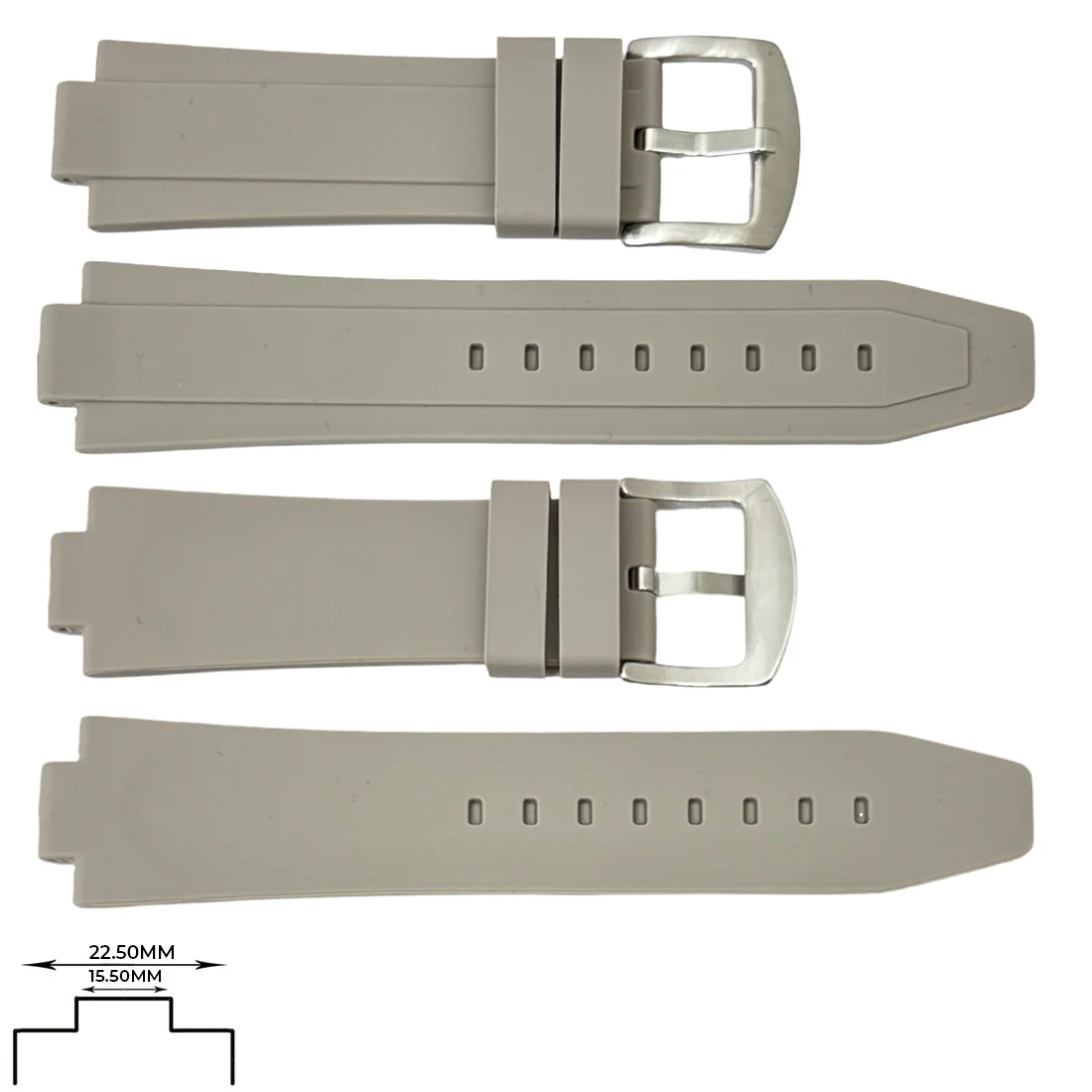 Genuine Silicone Sports Straps (22.5mm) Notch 15.5mm - Image 8