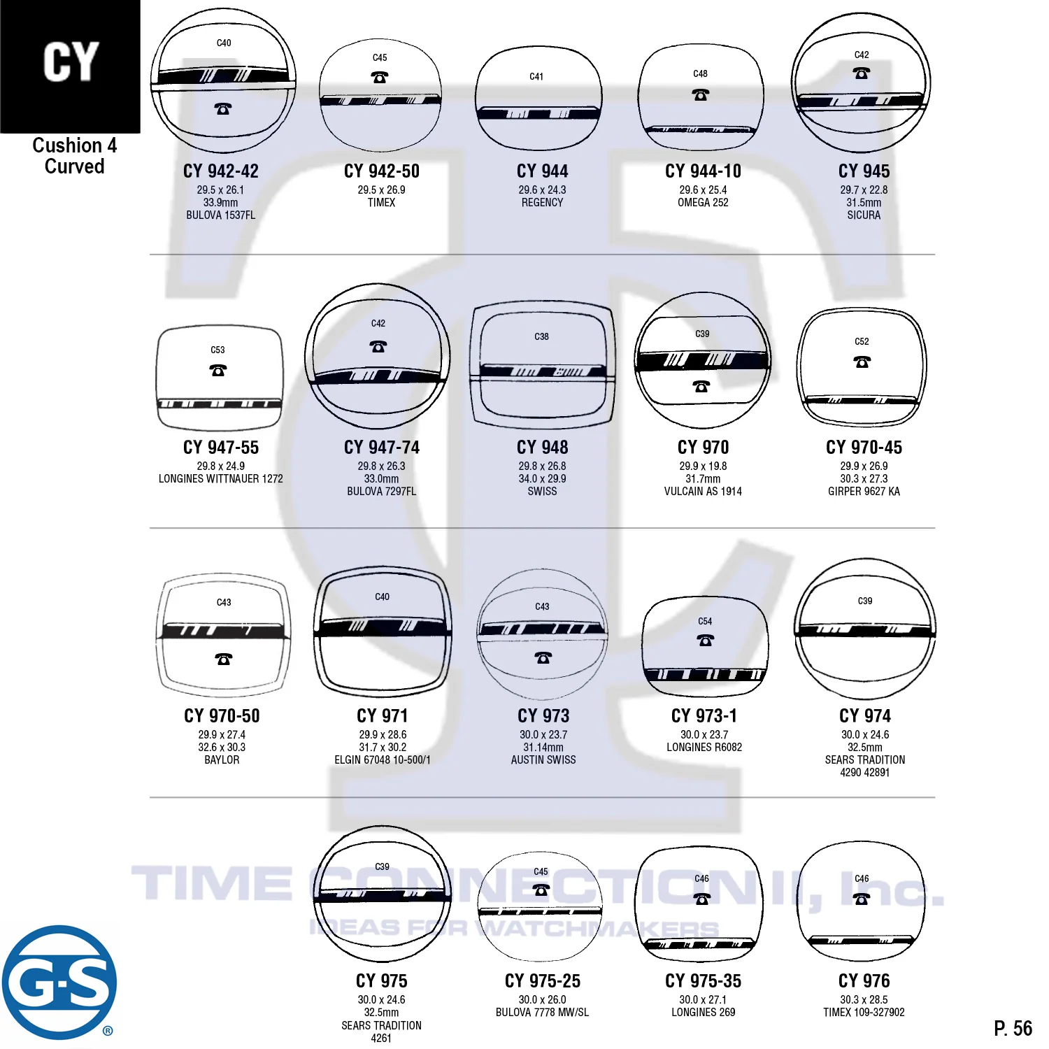 G-S CUSHION 4 CURVED (CY) CYLINDER FANCY CRYSTALS - PLASTIC FLAT LOWER EDGE - Image 13