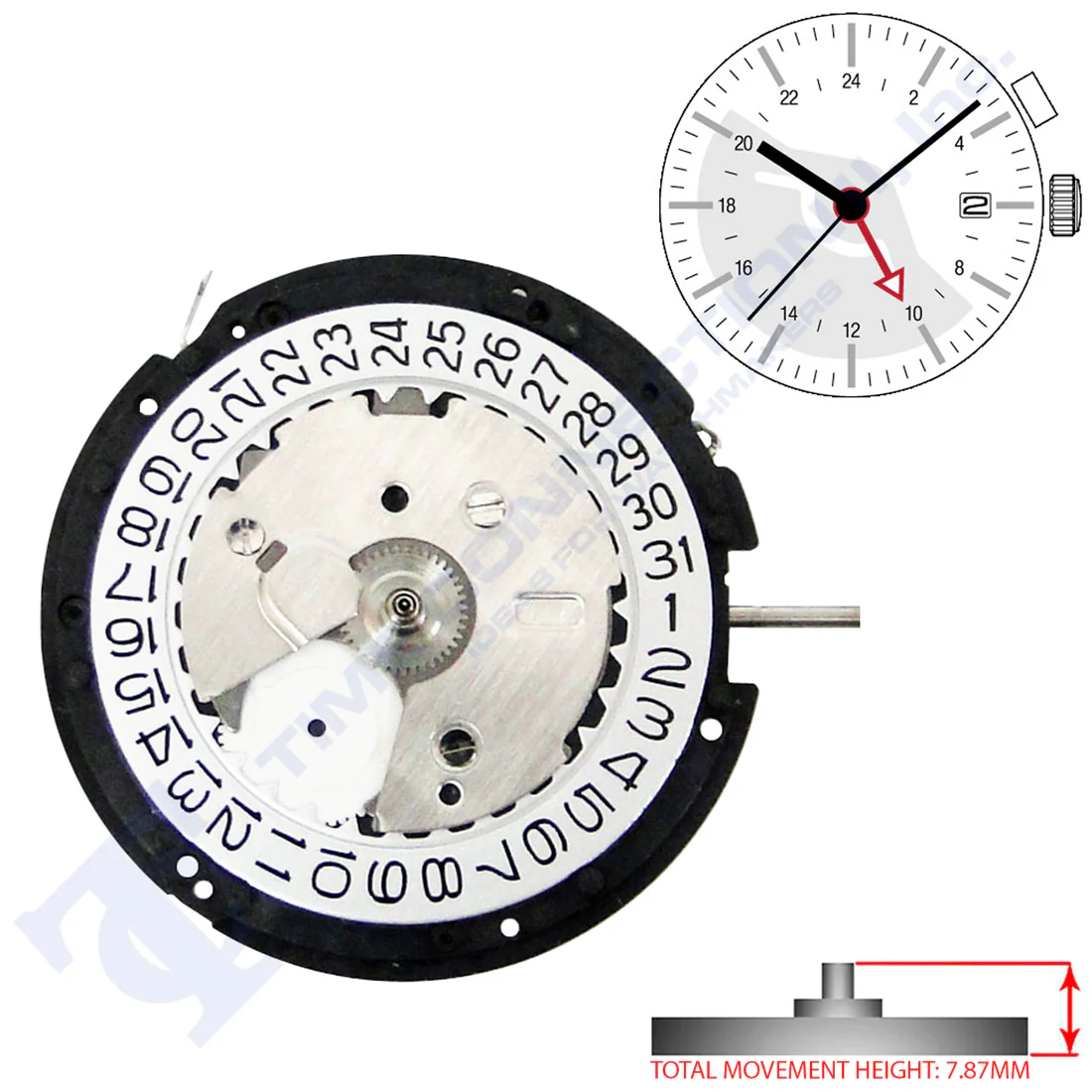 Hattori PX85 4 Hands Japan Hybrid Movement HT 7.87MM - Image 3