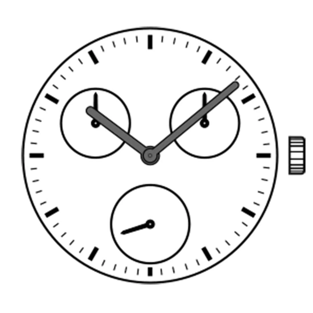 Hattori VD76 2 Hands Japan Quartz Movement (Various Heights) - Image 2