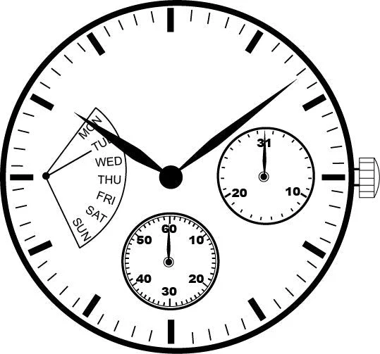 Hattori VD85 2 Hands Japan Quartz Movement (Various Heights) - Image 2