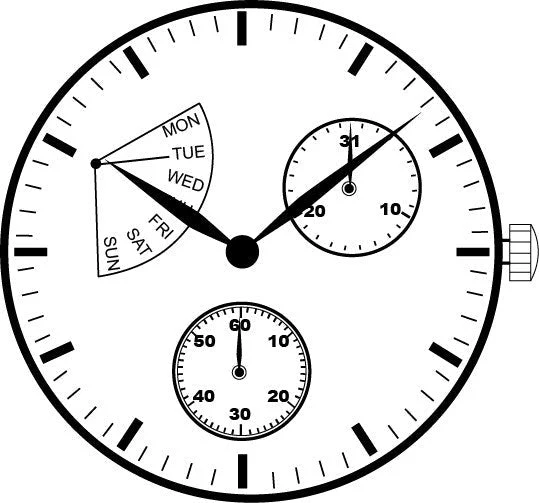 Hattori VD86 2 Hands Japan Quartz Movement (Various Heights) - Image 2