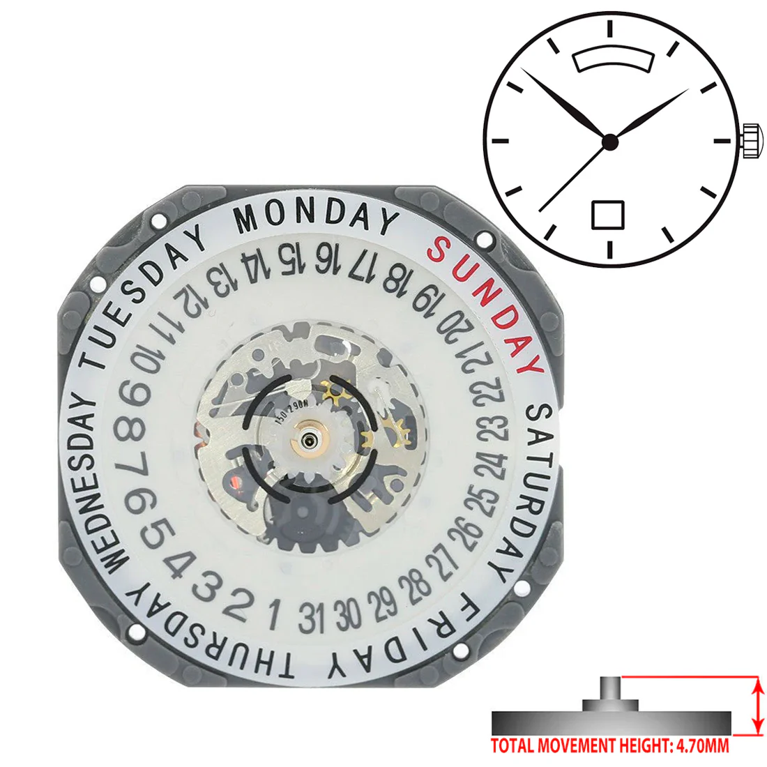 Hattori VJ55 Japan Quartz Movement Ht. 4.70MM - Image 3
