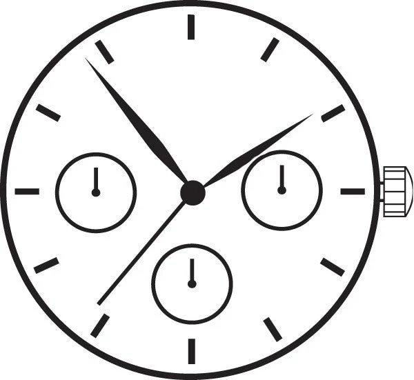 Hattori VX3J 3 Hands Japan Quartz Movement (Various Heights) - Image 2