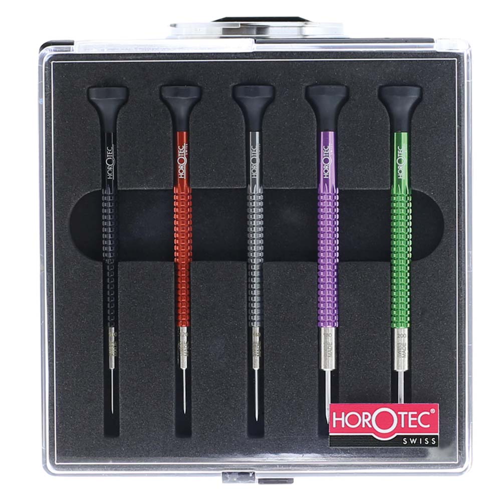 Horotec MSA 01.020-B Assortment of Watchmaker Screwdrivers in Box (Large)