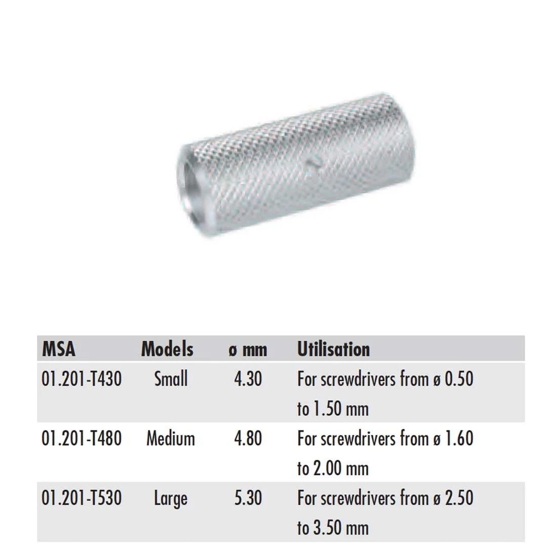 Horotec MSA 01.201-T Aluminium Enlargement Rings for Screwdrivers - Image 2