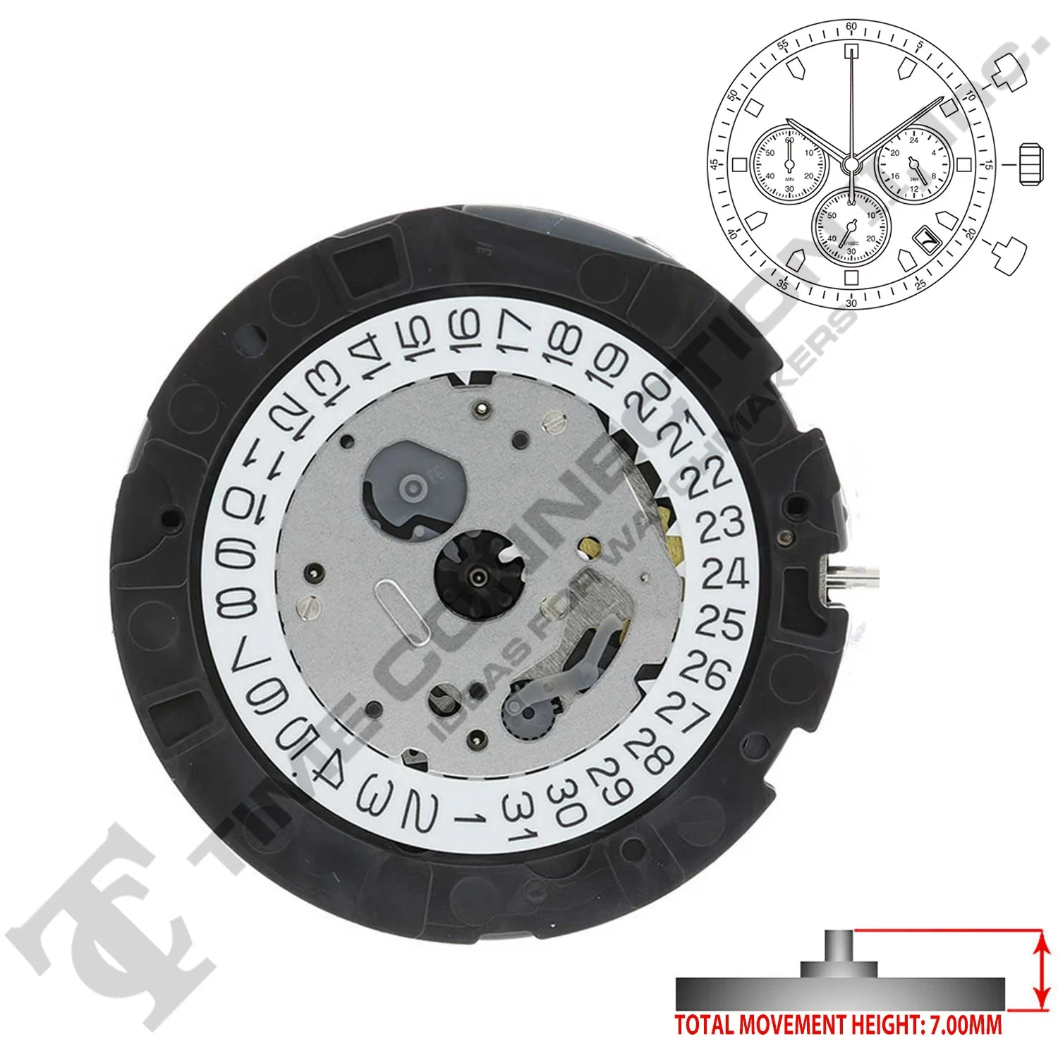 Miyota/Citizen LTD 0S20 3 Hands Japan Quartz Movement Ht. 7.00MM (Various Dates) - Image 3
