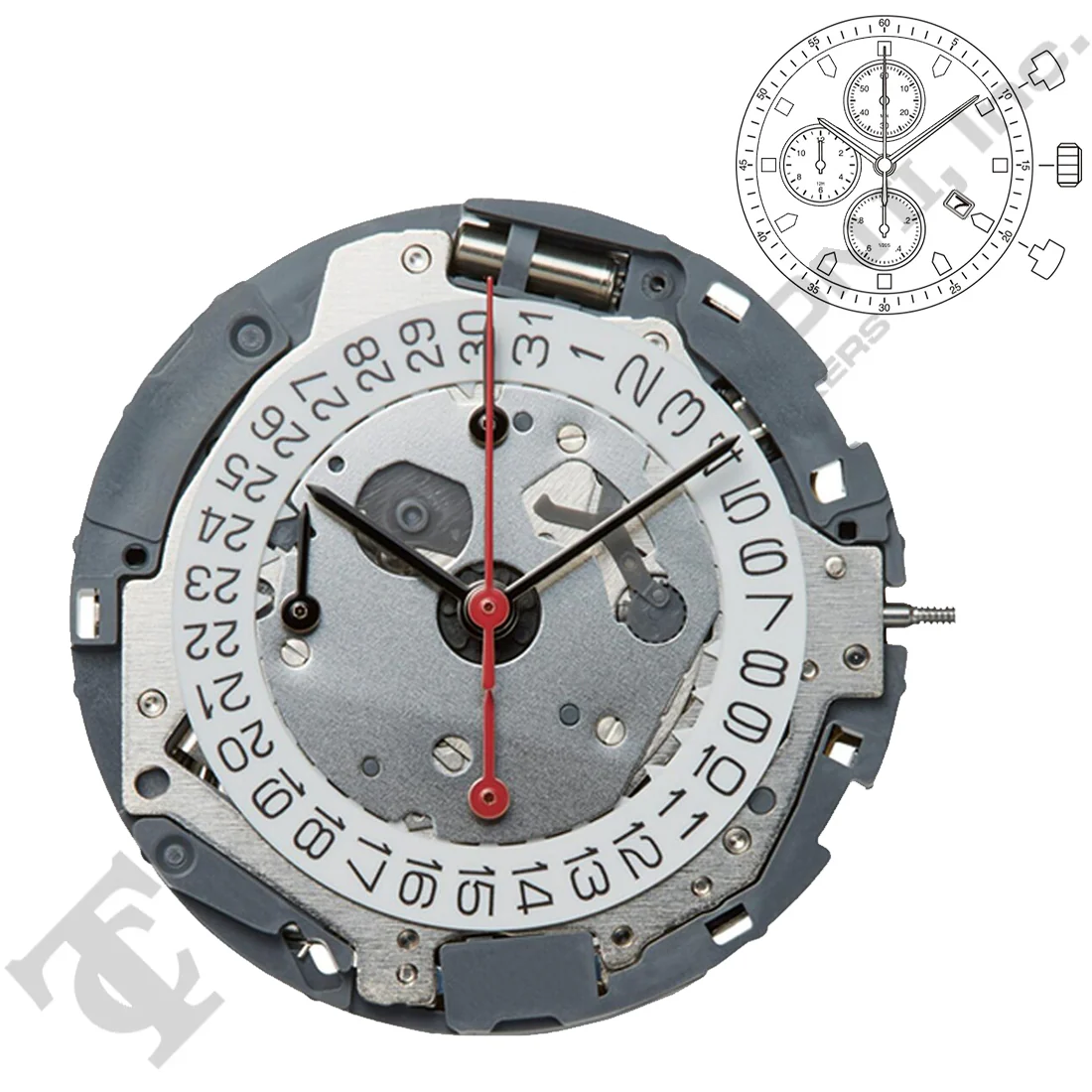 Miyota/Citizen LTD 0S60 3 Hands Japan Chronograph Quartz Movement Ht. 6.00MM (Various Dates) - Image 4
