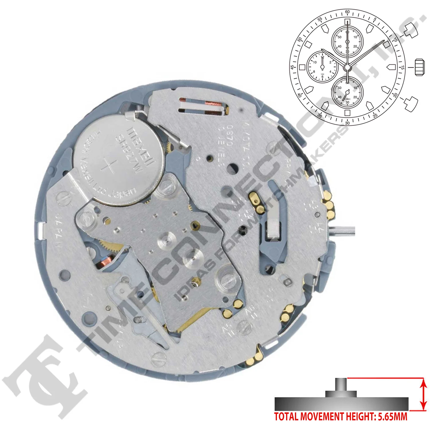 Miyota/Citizen LTD 0S70 3 Hands Japan Quartz Movement Ht. 5.65MM