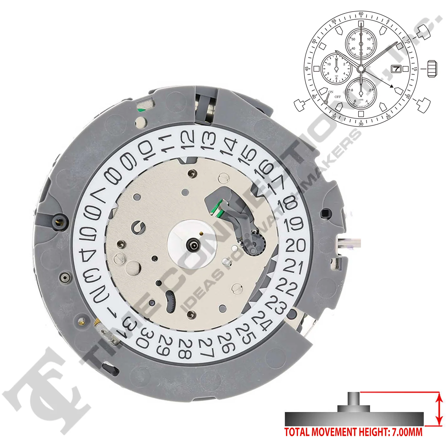 Miyota/Citizen LTD 0S80 4 Hands Japan Quartz Movement Ht. 7.00MM - Image 2