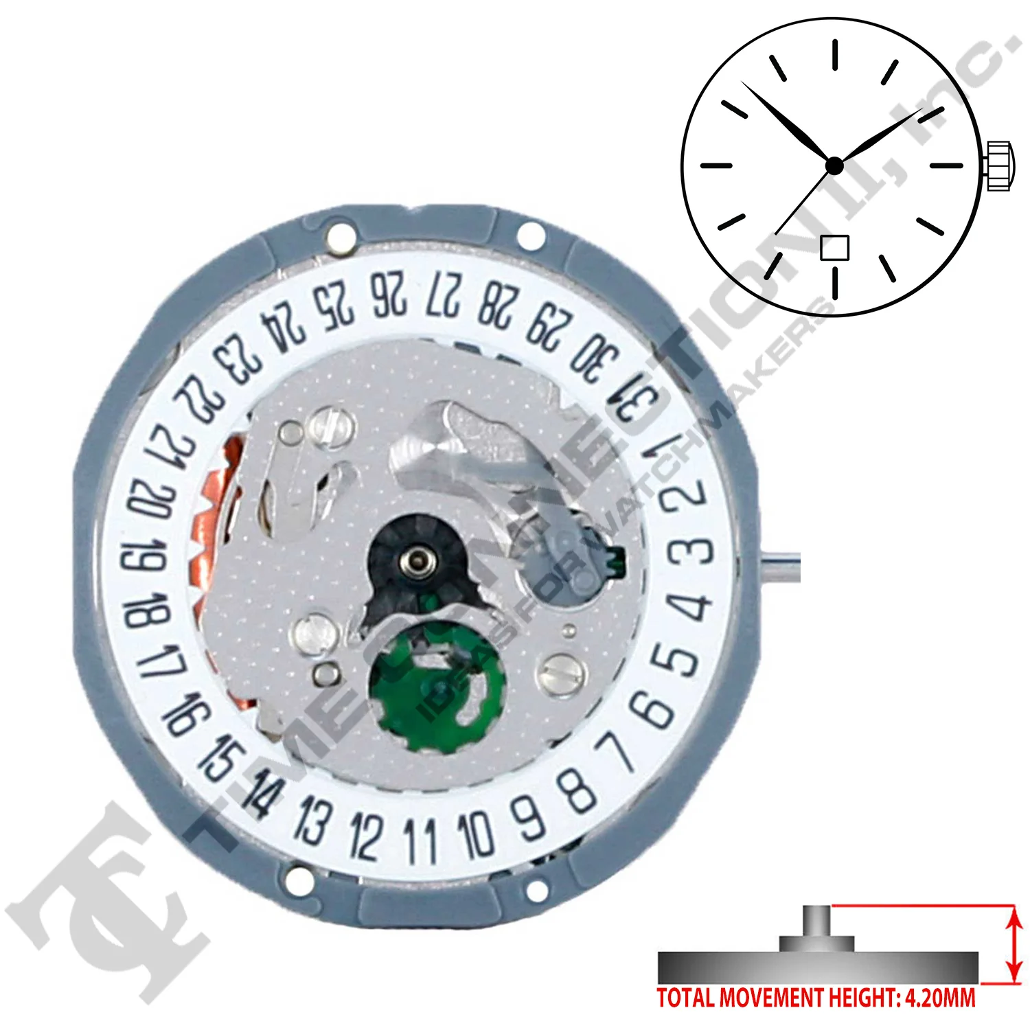 Miyota/Citizen LTD 1L12-D6 Japan Quartz Movement Ht. 4.20MM - Image 2