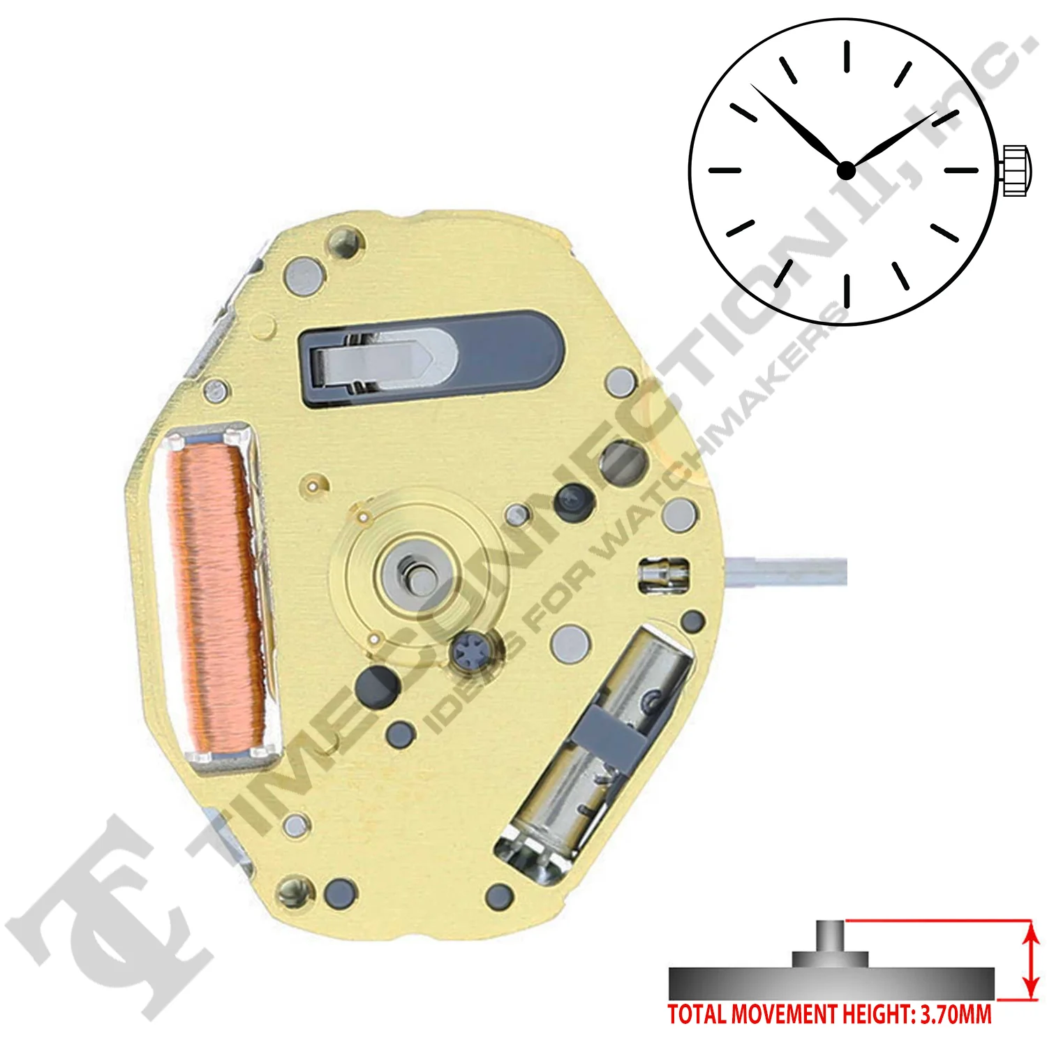 Miyota/Citizen LTD 1L26 2 Hands Japan Quartz Movement Ht. 3.70MM - Image 2