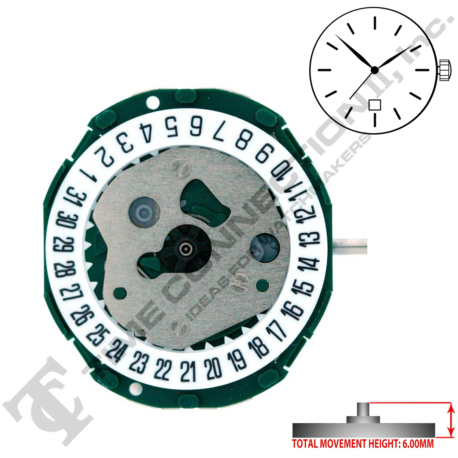 Miyota/Citizen LTD 2015-D6 Japan Quartz Movement Ht. 6.00MM - Image 2