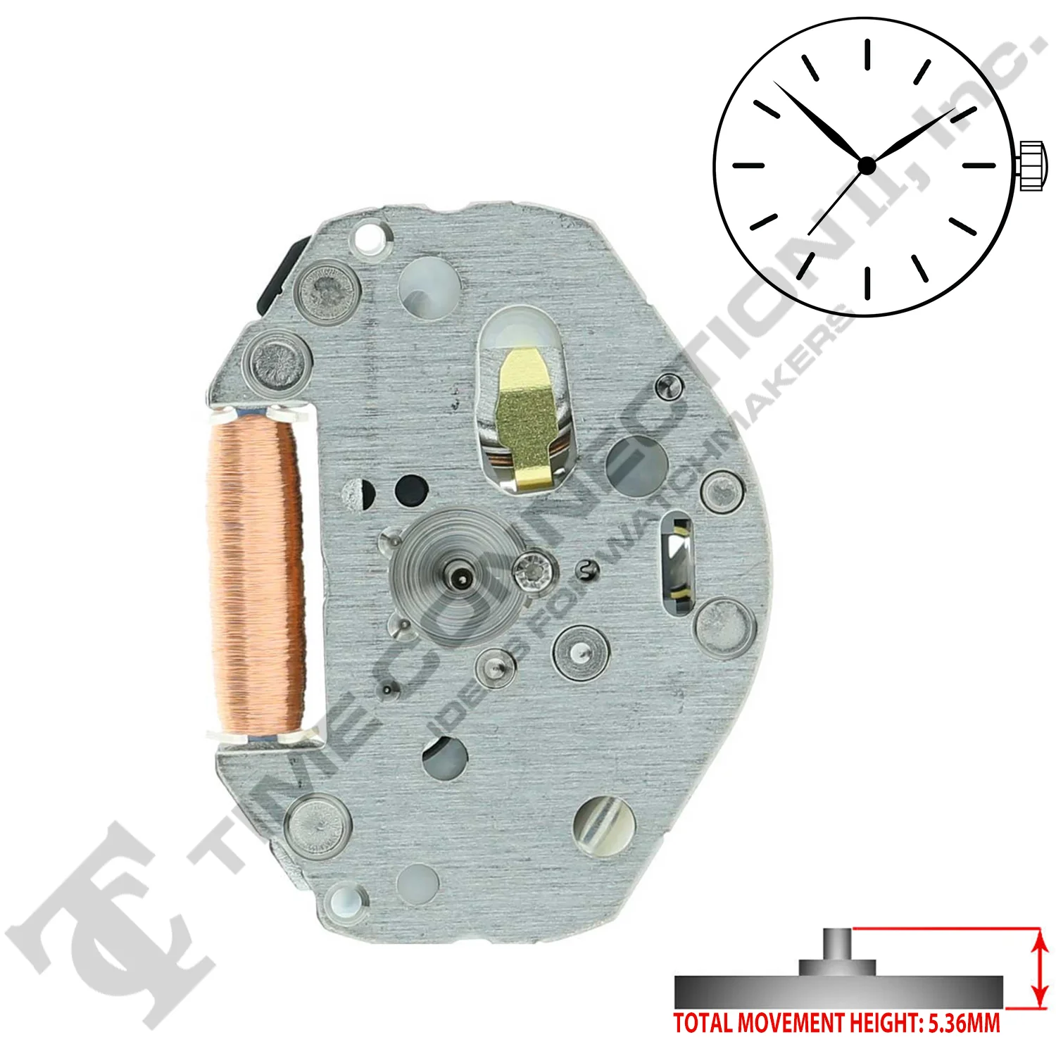 Miyota/Citizen LTD 2039 3 Hands Japan Quartz Movement Ht. 5.36MM - Image 2