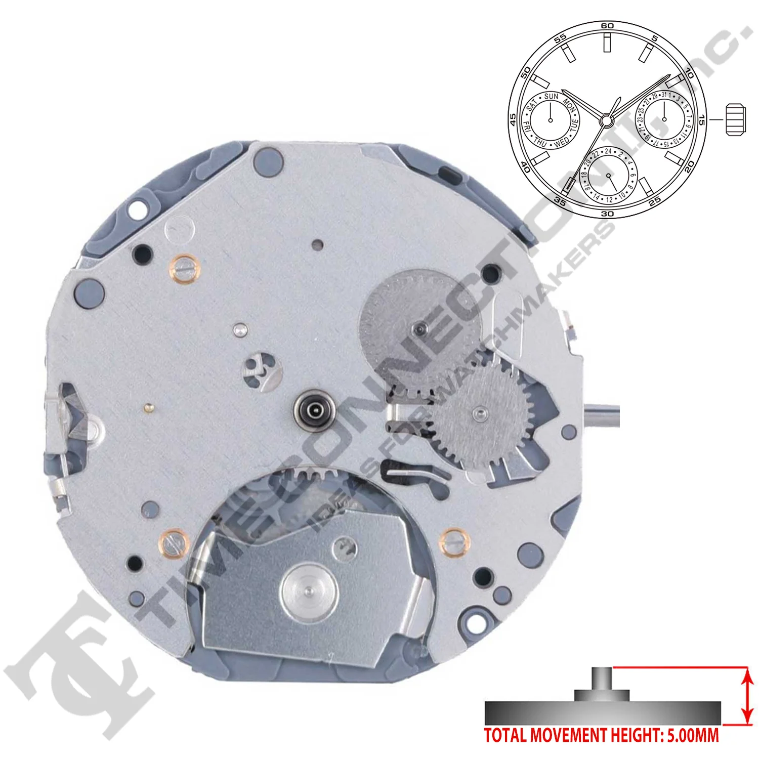 Miyota/Citizen LTD 6P79 Japan Quartz Movement Ht.5.0MM - Image 2
