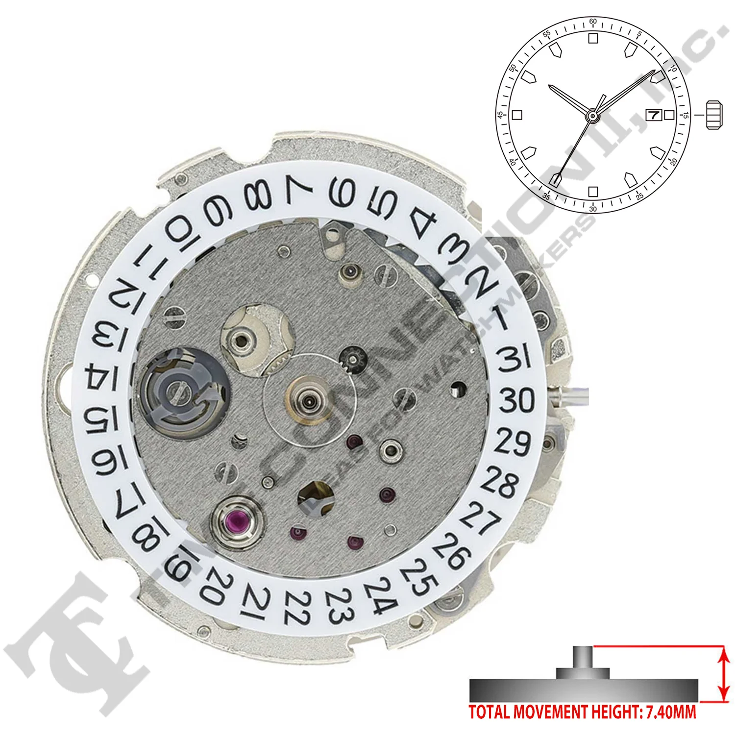 Miyota/Citizen LTD 8215 Japan Automatic Movement Ht. 7.4mm - Image 2