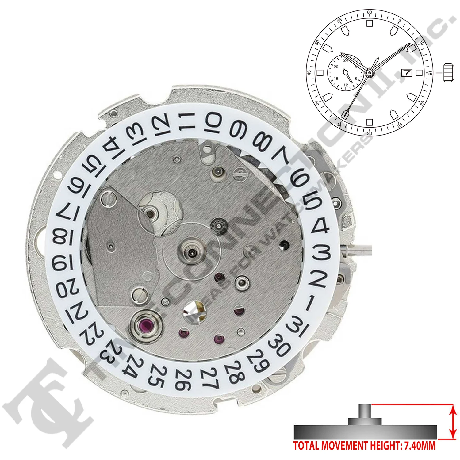 Miyota/Citizen LTD 8217  Japan Automatic Movement Ht. - Image 2