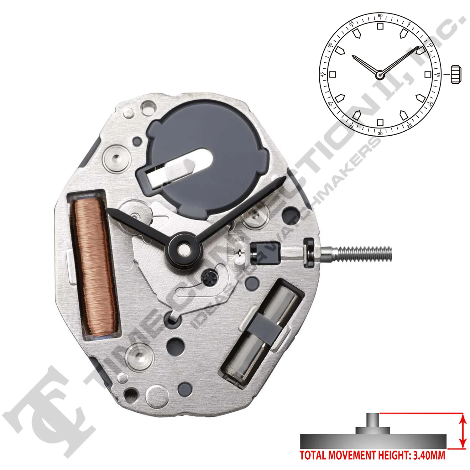 Miyota/Citizen LTD GL22 Japan Quartz Movement Ht. 3.40MM (Replaced Miyota GL20) - Image 2