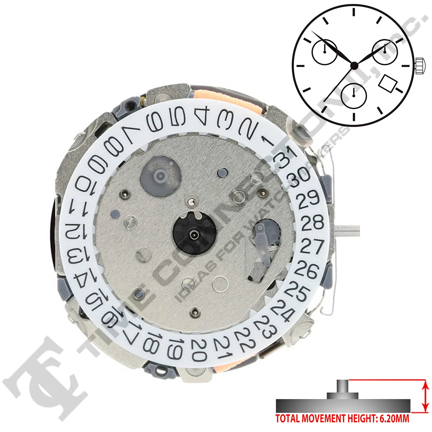 Miyota/Citizen LTD FS01 Japan Quartz Movement Ht. 6.2MM - Image 2