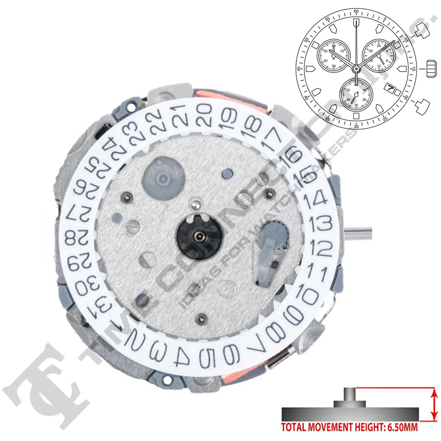 Miyota/Citizen LTD FS03 Japan Quartz Movement Ht. 6.5MM - Image 2