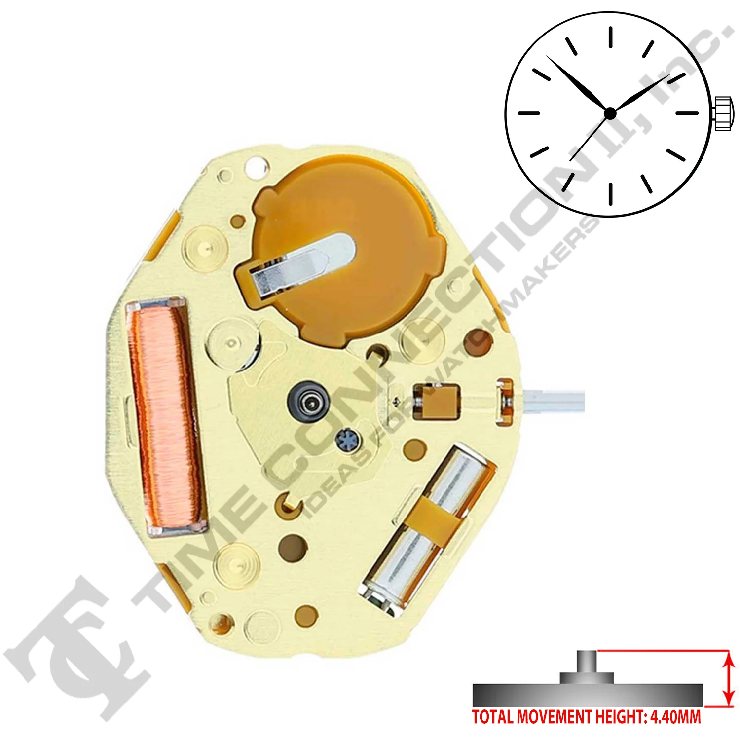 Miyota/Citizen LTD GL36 3 Hands Japan Quartz Movement Ht. 4.40MM Discontinued (MIY-GL34) - Image 2