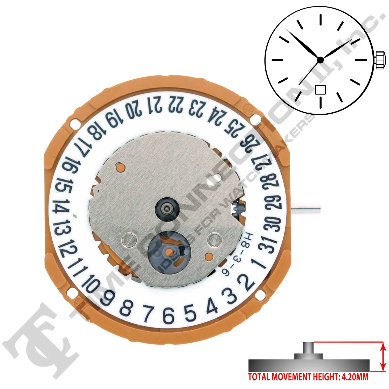 Miyota/Citizen LTD GN10-D6 Japan Quartz Movement Ht. 4.20MM - Image 2