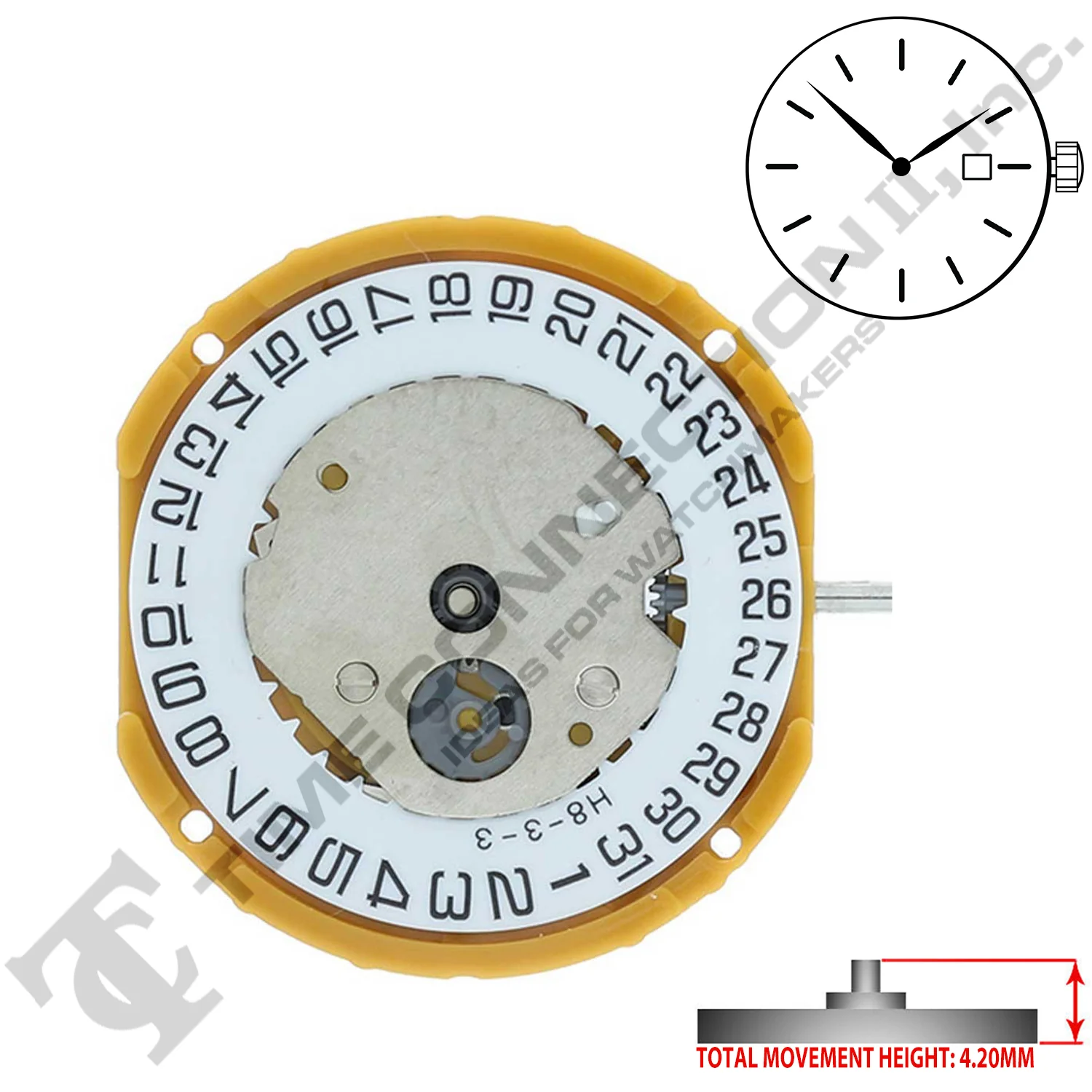 Miyota/Citizen LTD GN15-D3 2 Hands Japan Quartz Movement Ht. 3.90MM - Image 2