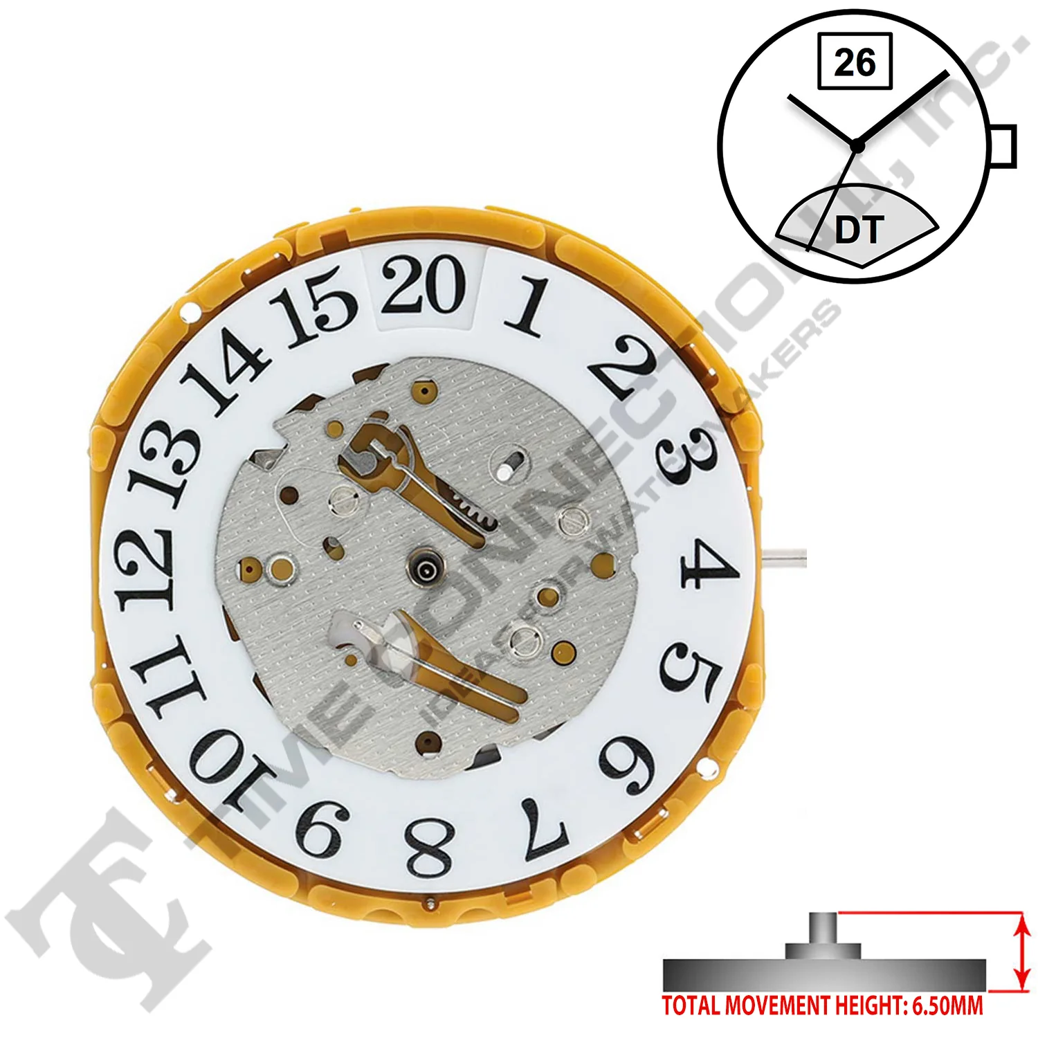 Miyota/Citizen LTD GP00 3 Hands Japan Quartz Movement Ht. 6.50MM - Image 2