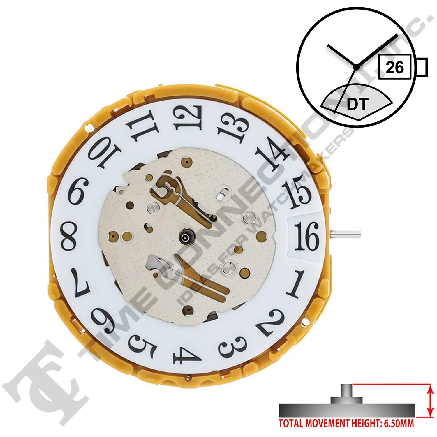 Miyota/Citizen LTD GP01 3 Hands Japan Quartz Movement Ht. 6.50MM - Image 2