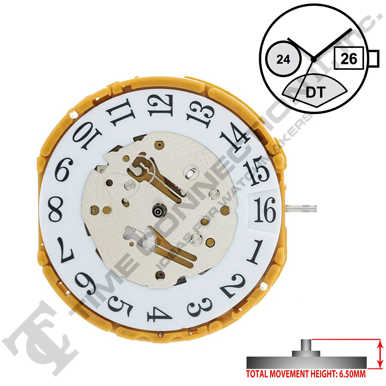 Miyota/Citizen LTD GP03 3 Hands Japan Quartz Movement Ht. 6.50MM - Image 2