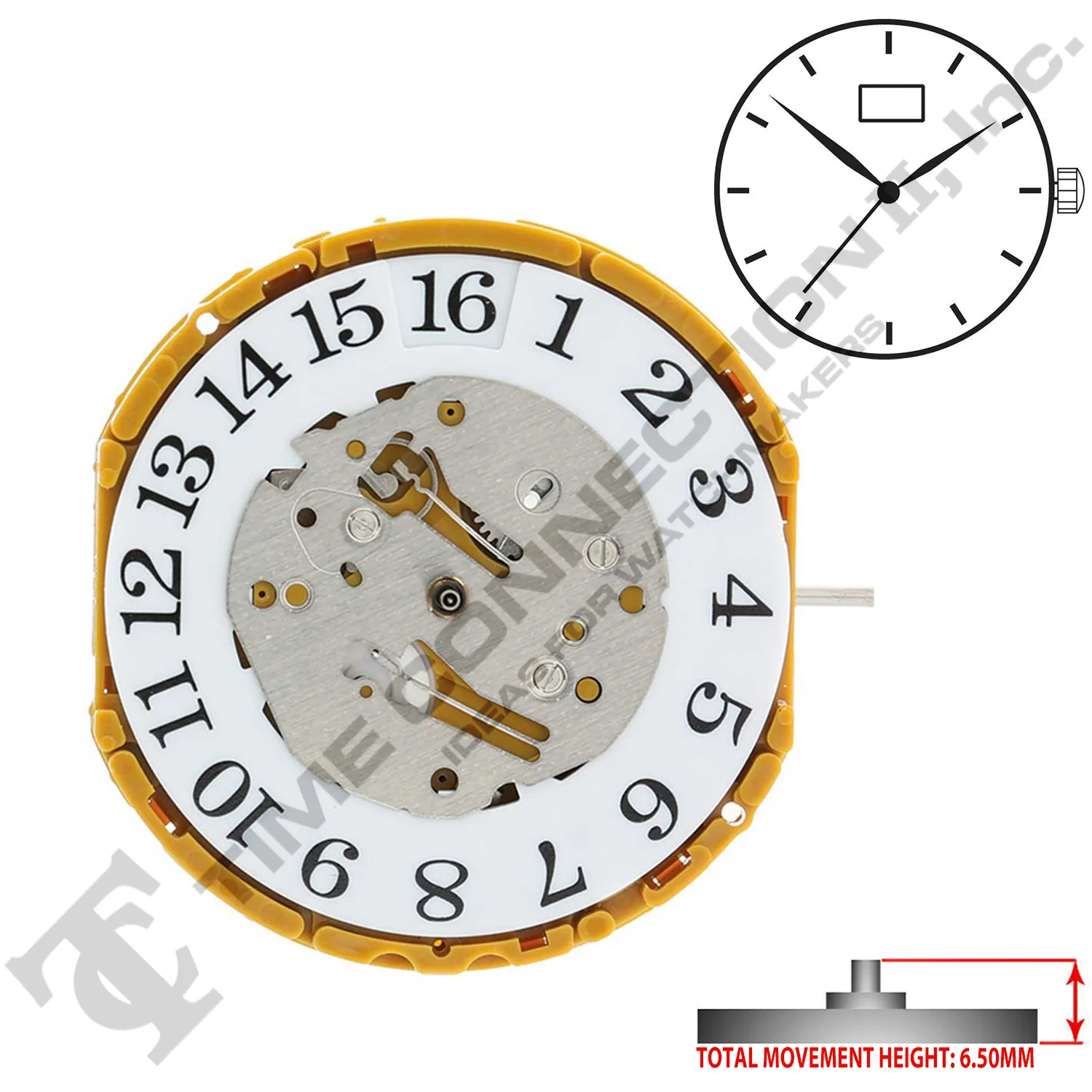 Miyota/Citizen LTD GP30 3 Hands Japan Quartz Movement Ht. 6.50MM - Image 2
