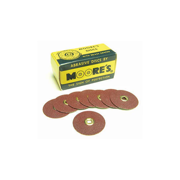 Moores Brass Center Sanding Discs (Box of 200) Coarse, Medium or Fine - Image 2