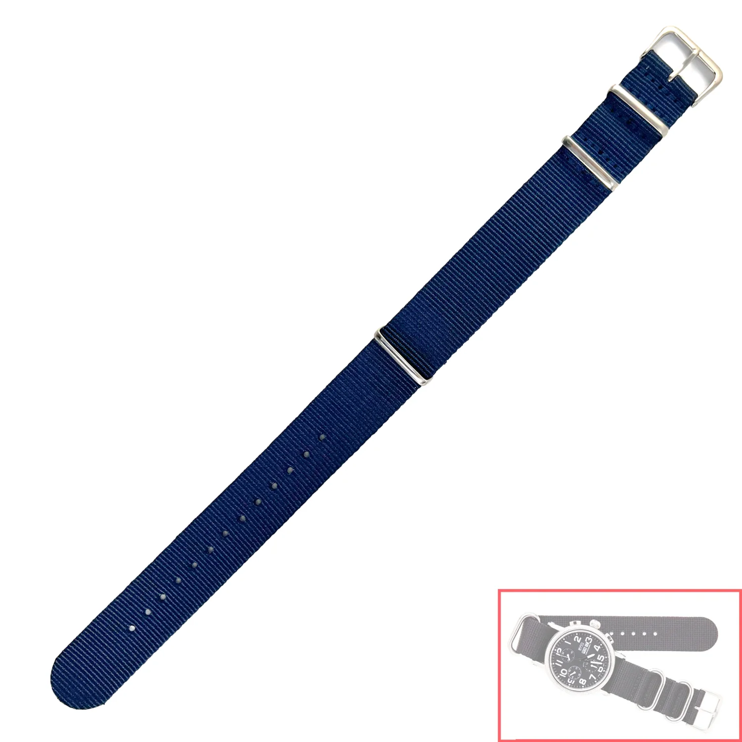 NSL No. 511 Nylon Nato Style Straps Solid Colors (18mm - 24mm) - Image 3