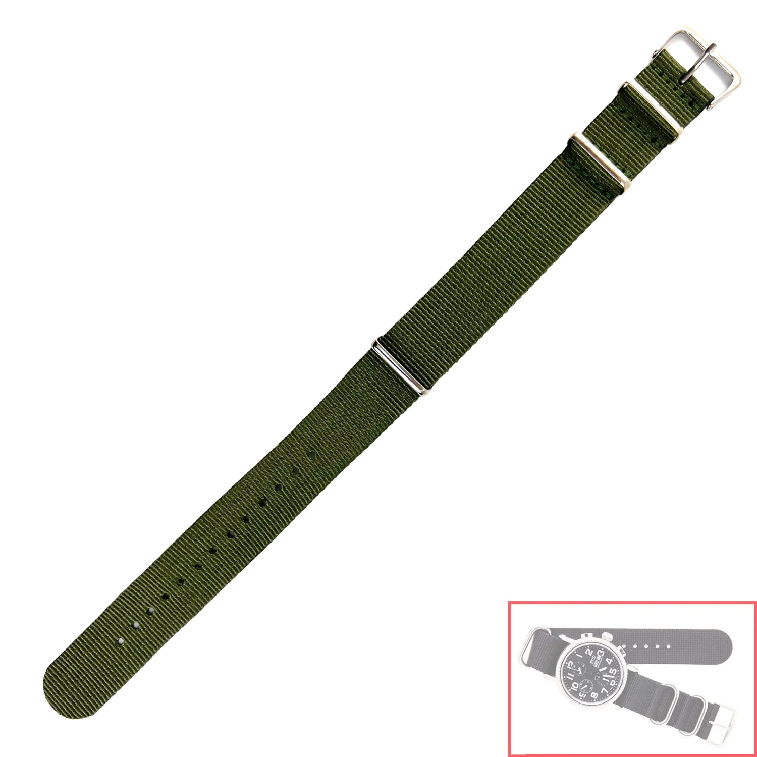 NSL No. 511 Nylon Nato Style Straps Solid Colors (18mm - 24mm) - Image 4