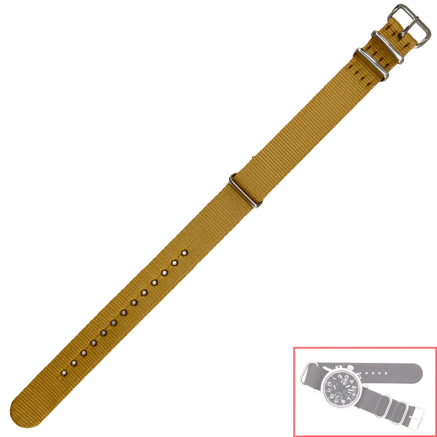 NSL No. 511 Nylon Nato Style Straps Solid Colors (18mm - 24mm) - Image 5