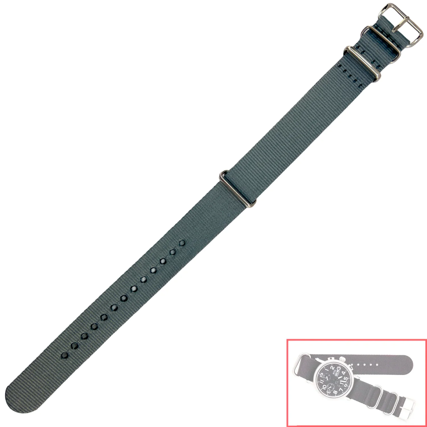 NSL No. 511 Nylon Nato Style Straps Solid Colors (18mm - 24mm) - Image 6