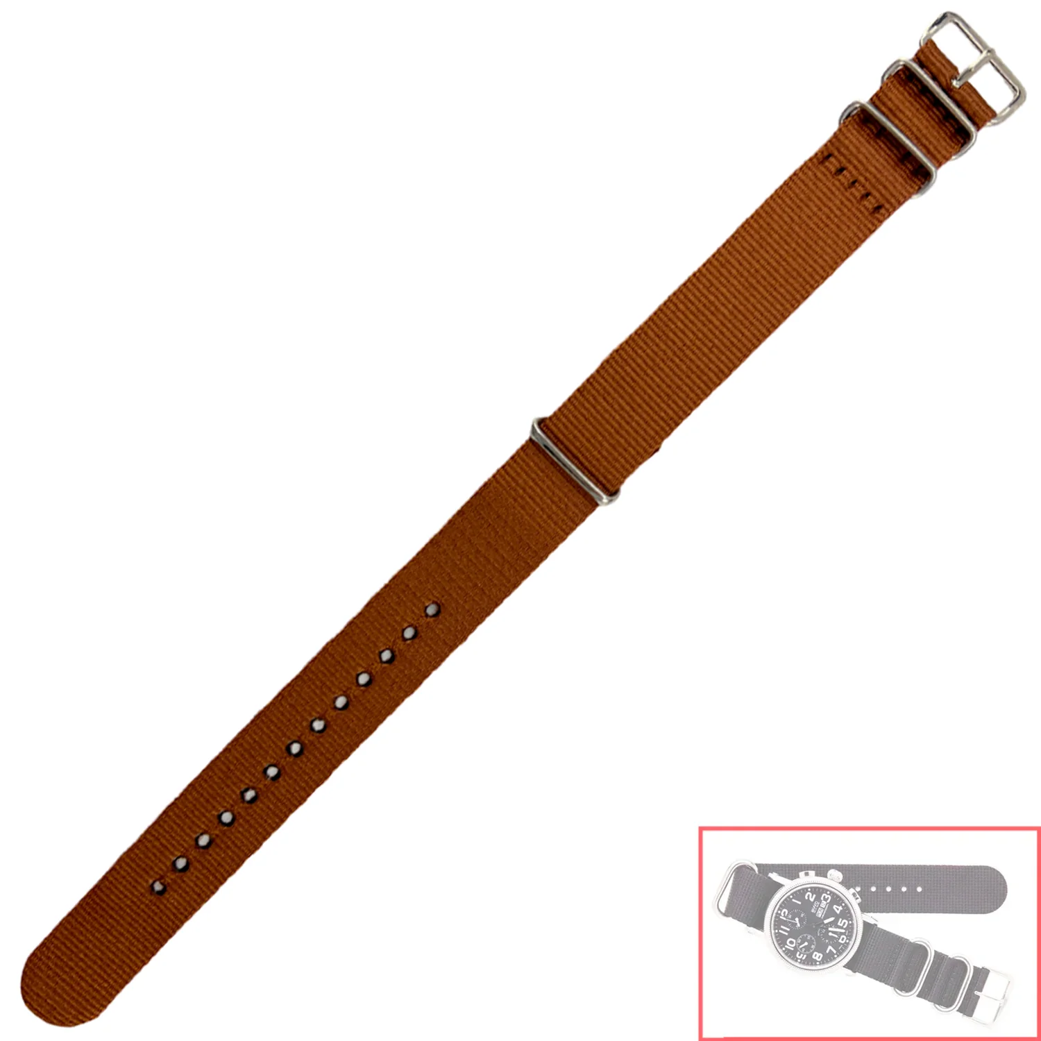 NSL No. 511 Nylon Nato Style Straps Solid Colors (18mm - 24mm) - Image 7