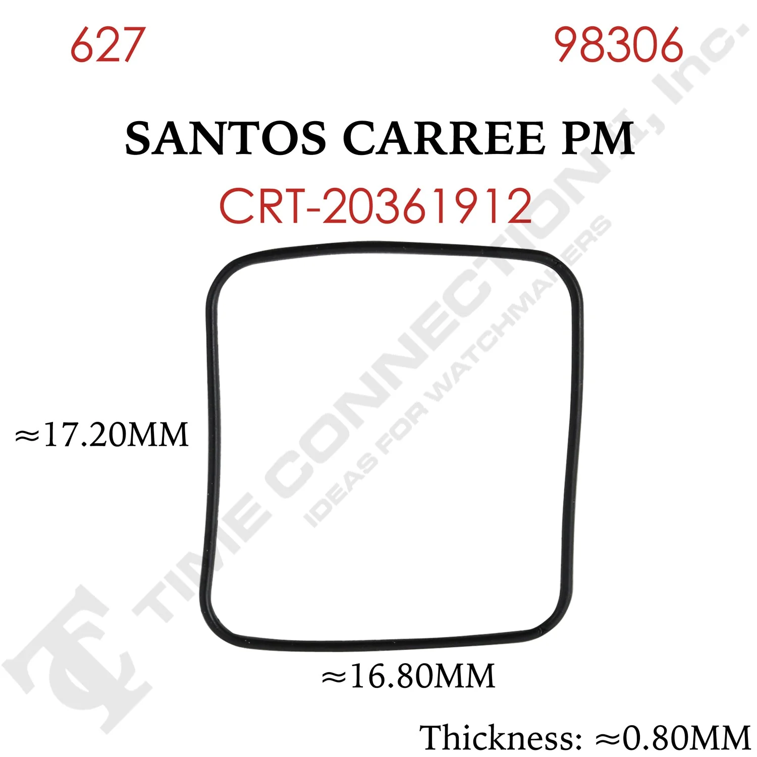 Original Cartier Square Case Back / Crystal Gaskets for Cartier Watches - Image 5