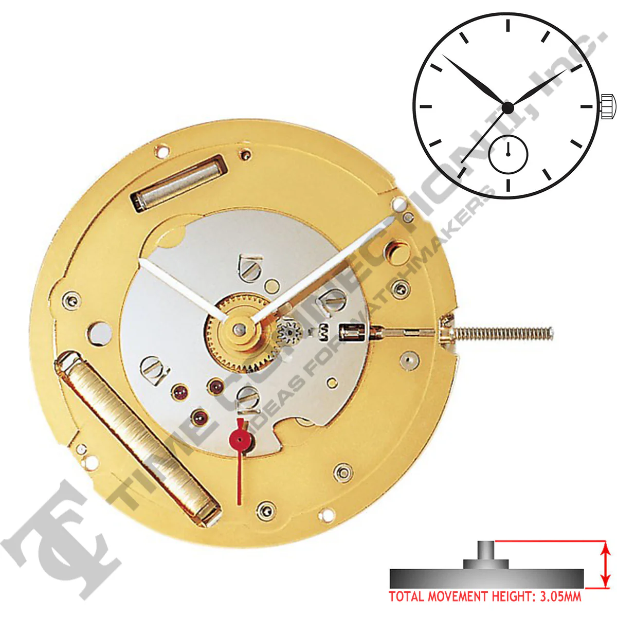 Harley Ronda 1004 3 Hands Swiss Made Quartz Movement Ht. 3.05MM - Image 2